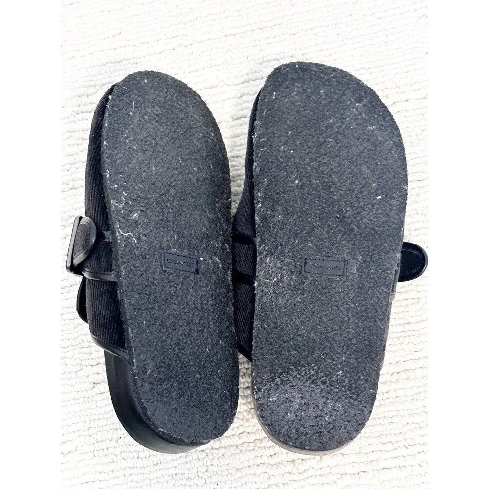 COACH Benjamin Corduroy Clogs Men's 10 Black Travel Comfort Everyday Elevated